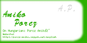 aniko porcz business card